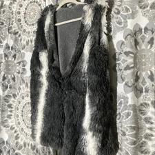 Women's Vest Very Soft Inside And Out Unbranded Size Lg Grey/blended White