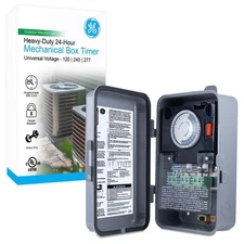 GE 24-hour Mechanical Pool Timer Switch, 2HP 40A Load Capacity Pool Pump Time...