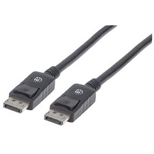 Image of Manhattan DisplayPort 1.2 Cable 4K@60hz 1m Male to Male With Latches Fully Sh...