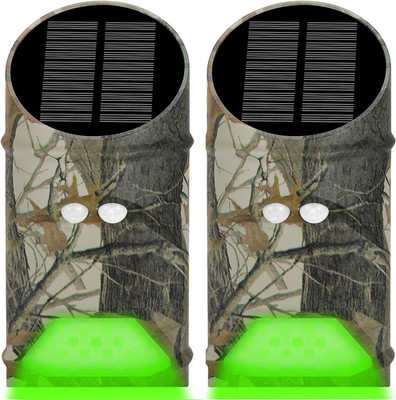 Solar Green Game Feeder Lights with Motion Activated for Hog,Pig,Predator,Coyote