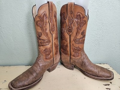 Women's Black Jack  hand Tooled Cowboy Boots boots 9.5 C