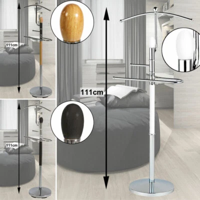 MARKENLOS Design Stummer Diener Flur Ankleide Ständer Holz Jacken Hosen Stand Garderobe