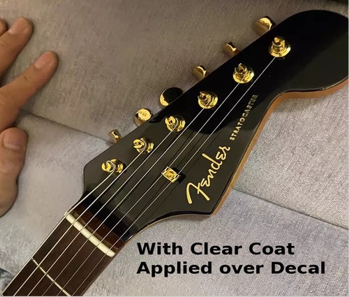 Gibson Guitar Decal 3D laser Metal Gold Restoration Decal Headstock Logo M4 - Picture 2 of 8