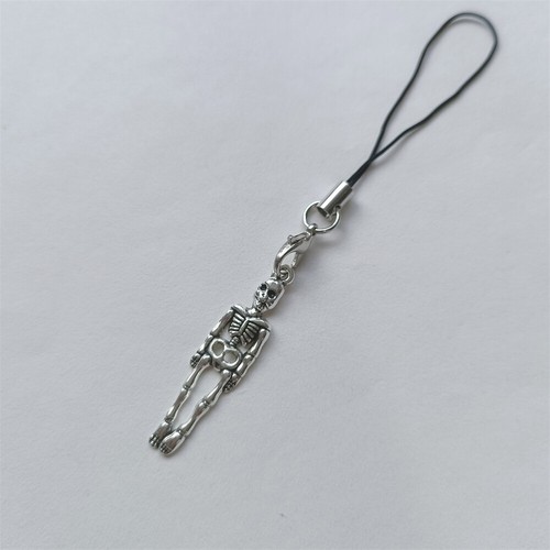 Women Men Phone Chain Cute Skull Straps Key Holder Decor