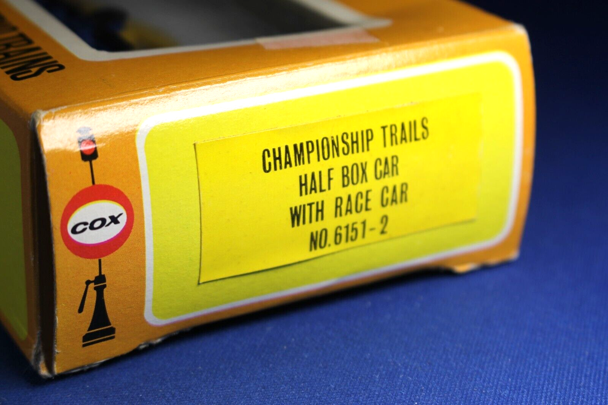 HO Cox #6151-2 Championship Trails 1/2 Box Car 1/2 Race Car