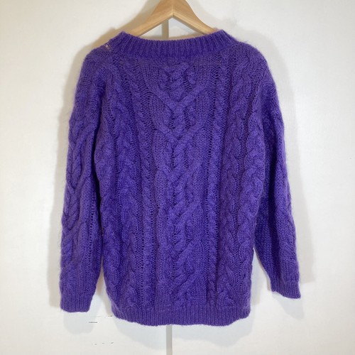 Forenza Vintage Cable Knit Sweater In Purple Size Medium - Picture 2 of 5