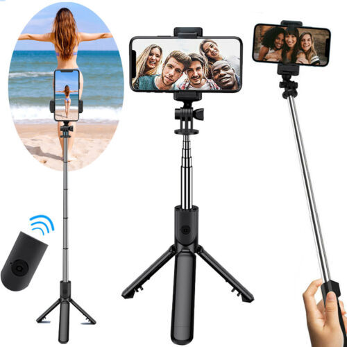 Extendable Selfie Stick Tripod Wireless Remote Stand For iPhone 11 12 13 Pro Max - Picture 2 of 14
