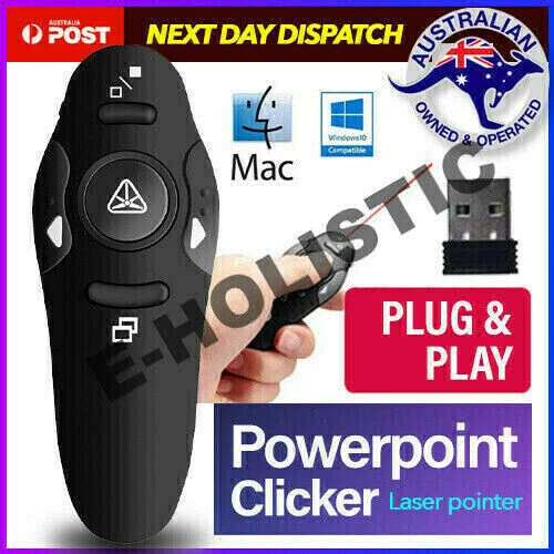 Wireless Presenter PowerPoint Mouse Clicker Laser Pointer Presentation Remote AU