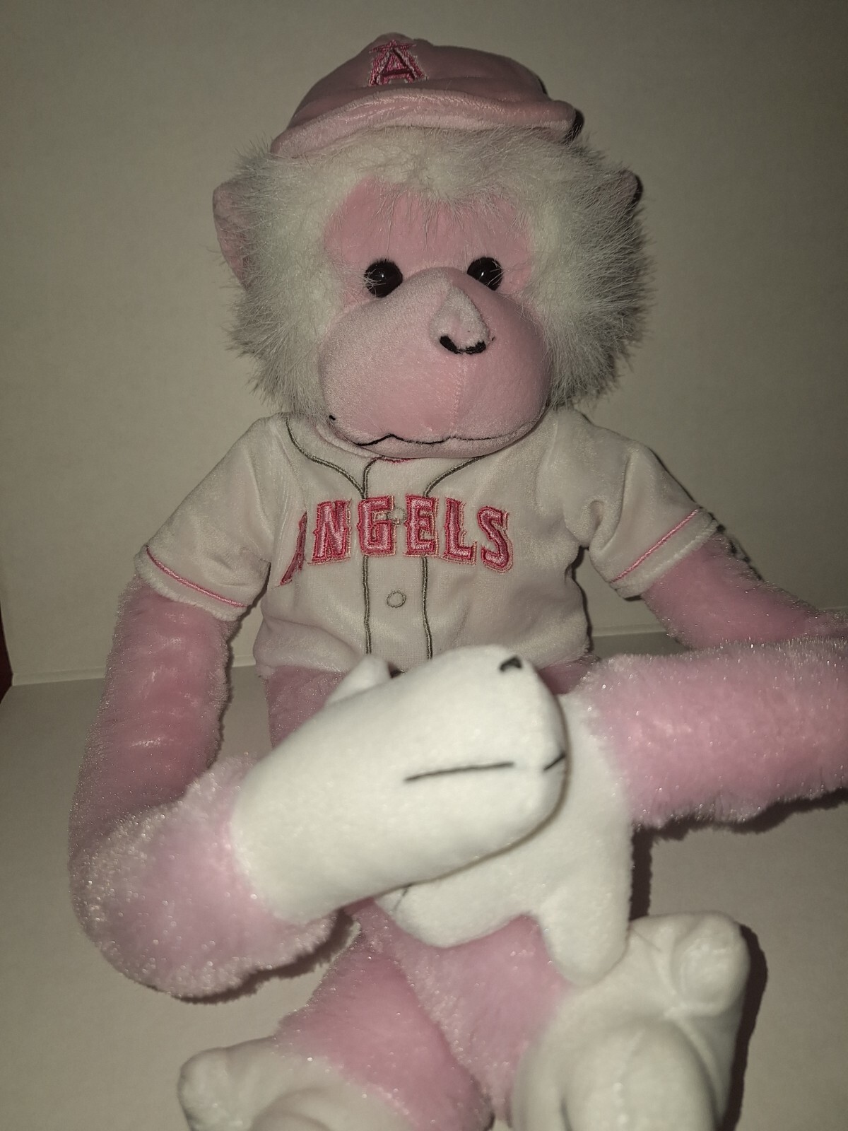MLB Los Angeles Angels Pink Rally Monkey & Jersey Plush 16