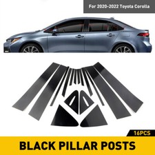 16x Pillar Posts Sticker Window Door Trim Cover Kit For Toyota Corolla 2020-2022 16x Pillar Posts Sticker Window Door Trim Cover Kit For Toyota Corolla 2020-2022
