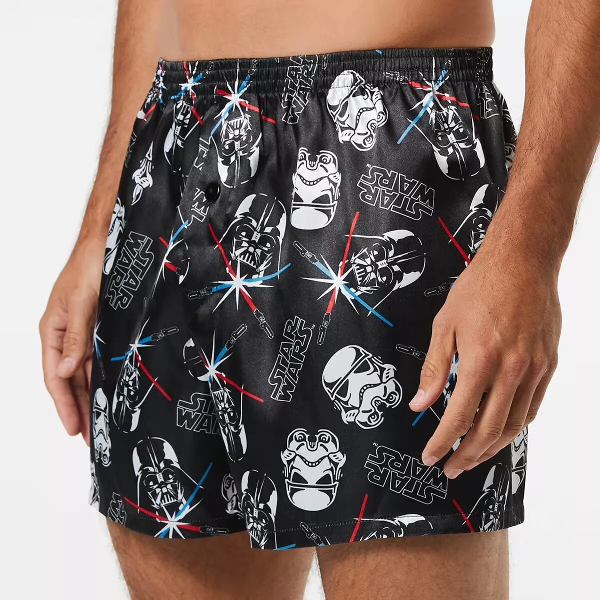 ☆—Star Wars—Vintage—Satin—Silk—Boxer—Shorts—Silky—Boxers—Shiny—Glanz—Sleepwear—☆