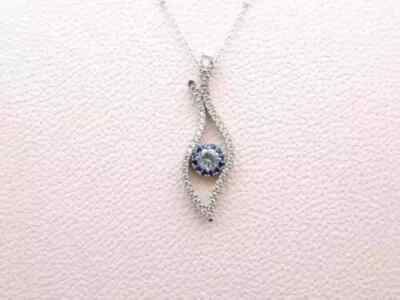 1.50Ct Round Cut VVS1 Diamond & Topaz Fish Amazing Pendant 14K White Gold Finish