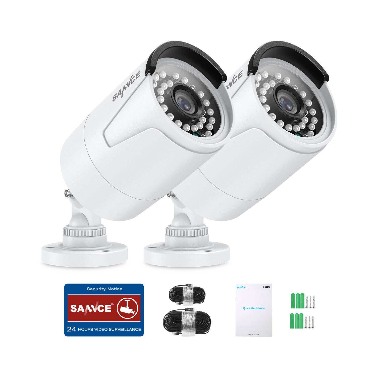 SANNCE 8CH 8MP 4K NVR 5MP Audio POE IP Security Camera System Motion Detection