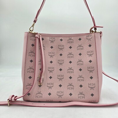 MCM Visetos Medium Aren Hobo Powder Pink ( Pre-Owned )