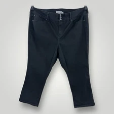 Torrid Denim Jegging Womans Size 26 Black Hi Rise Crop Jean Super Soft