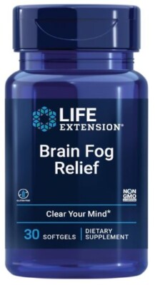 Life Extension Brain Fog Relief for Mental Fatigue Focus Cognitive 30 Softgels