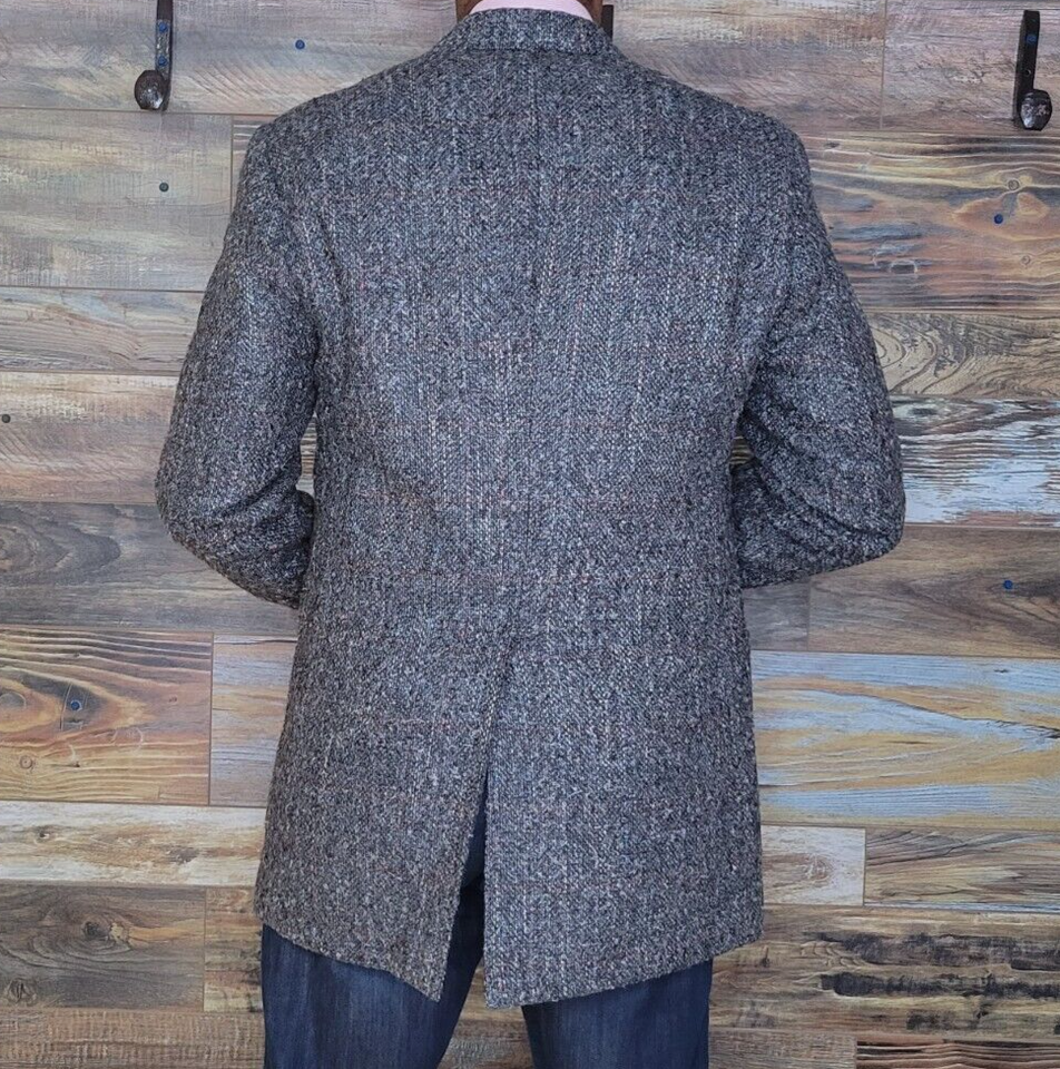 Vintage J. Riggins USA Wool Blend Gray Geometric Blazer Sport Jacket ...