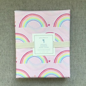 Pottery Barn Kids Organic Rainbow Duvet Cover Only Twin Pink White
