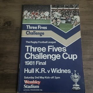 HULL KR v WIDNES Rugby League Challenge Cup Final Programme 1981