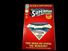 Superman: Man of Steel 22 - VF - "Poster Intact" Die-Cut Cover