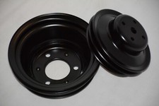 Black Big Block Chevy Long Water Pump Crankshaft Crank Pulley 396 454 Bbc