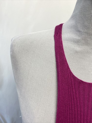 Intimately Free People Women’s Medium Magenta Knit Halter Ribbed Crop Top - Picture 2 of 13