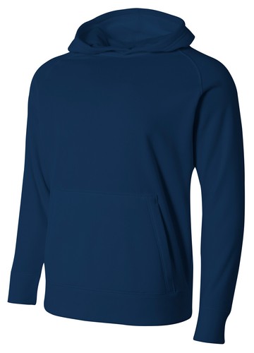 A4 Youth 100% Polyester Fleece Long Sleeves Solid Tech Fleece Hoodie NB4237 S-XL - Picture 5 of 9