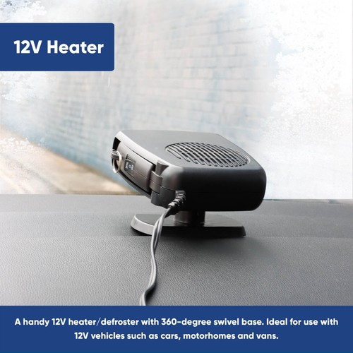 12 V Tragbarer ausklappbarer Griff Auto Heizung Windschutzscheibe Demister Defroster CH500 + CP - Bild 3 von 15