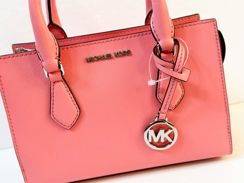 MICHAEL KORS SHEILA SMALL CENTER ZIP SATCHEL SHOULDER CROSSBODY BAG TEA ROSE - Picture 14 of 14