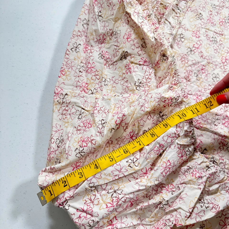 Sábana bajera anne de solene rosa floral algodón francia moderna Foto 4 de 4