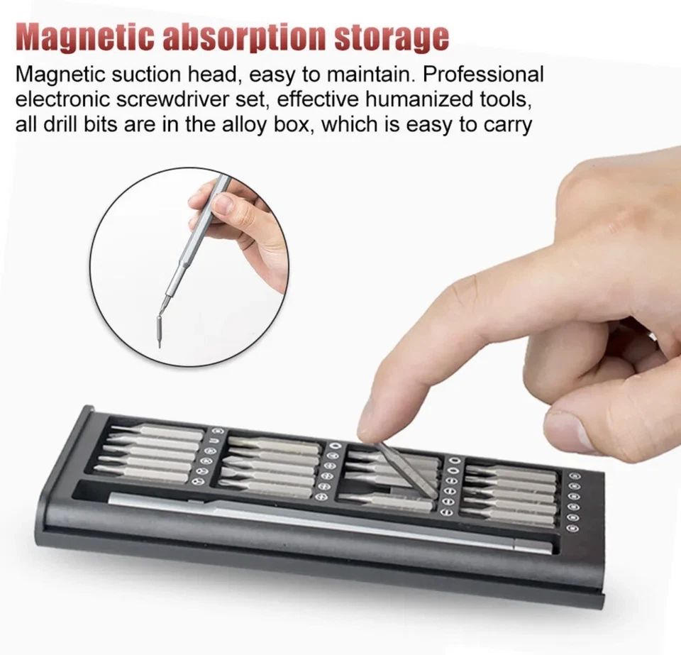 25 in 1 S2 Bits Precision Screwdriver Set Magnetic Screwdriver Repair Tool Kit A - Image 3 of 4