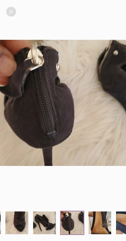 Camilla skovgaard синий Suade с открытым носком Steletto каблук туфли размер 36,5 - Изображение 3 из 4