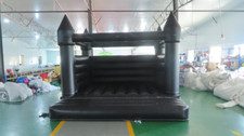 13'x13' Black Inflatable Vinyl Bridal Wedding Bounce House W/Fan Bouncer