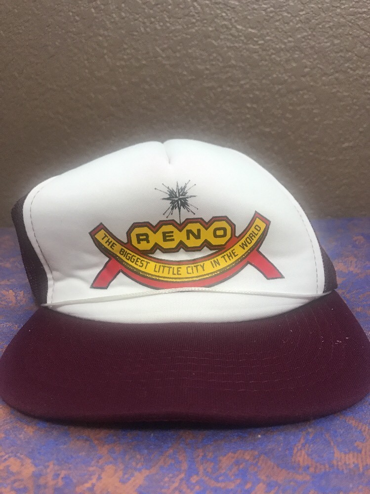 Reno Biggest Little City Maroon Mesh Snapback Trucker Cap