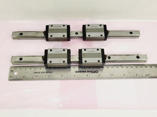 (2) THK SR15 (SR15+280L) Ball Spline Rail w/ 2x SR15 Rail Block 280mm Length - Picture 5 of 14
