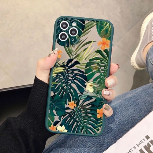 Palm tree Leave Phone Case For iPhone 7 8 XR X XS 15 12 11 14 Pro Max Back cover - Picture 12 of 19
