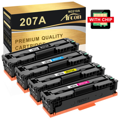 4 XXL Toner für HP 207A LaserJet Pro MFP M283fdn M283fdw M282nw M 255dw Mit Chip