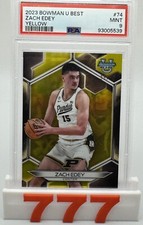 2023-24 Bowman University Best - Yellow Refractor #74 Zach Edey /75 RC 🔥