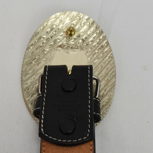 Gist Buckle and Rancher Belt 2000 SMCHA Res Champion, Sterling Silver Overlay - Picture 5 of 7