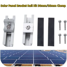 Solar Panel Roof Mounting Rail Brackets Mid/End Clamp Fixing Kit 30mm/35mm US
