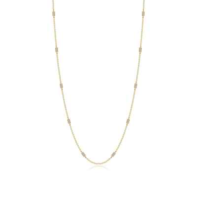 BRAND NEW Lafonn Gold Plated 0.60 CTW Adjustable Station Necklace N0321CLG18