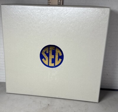 NCAA South Eastern Conference travel correspondence in leather portfolio 