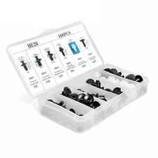 100-in-1 Fender Liner Fastener Rivet Car Push Clips Retainer 6 Size Universal LW