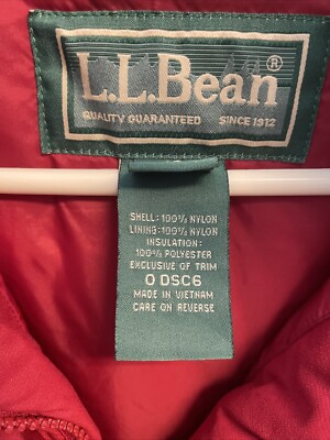 Vintage LL Bean Women's Red Lined Insulated ODSC6 Th Insulate 1X