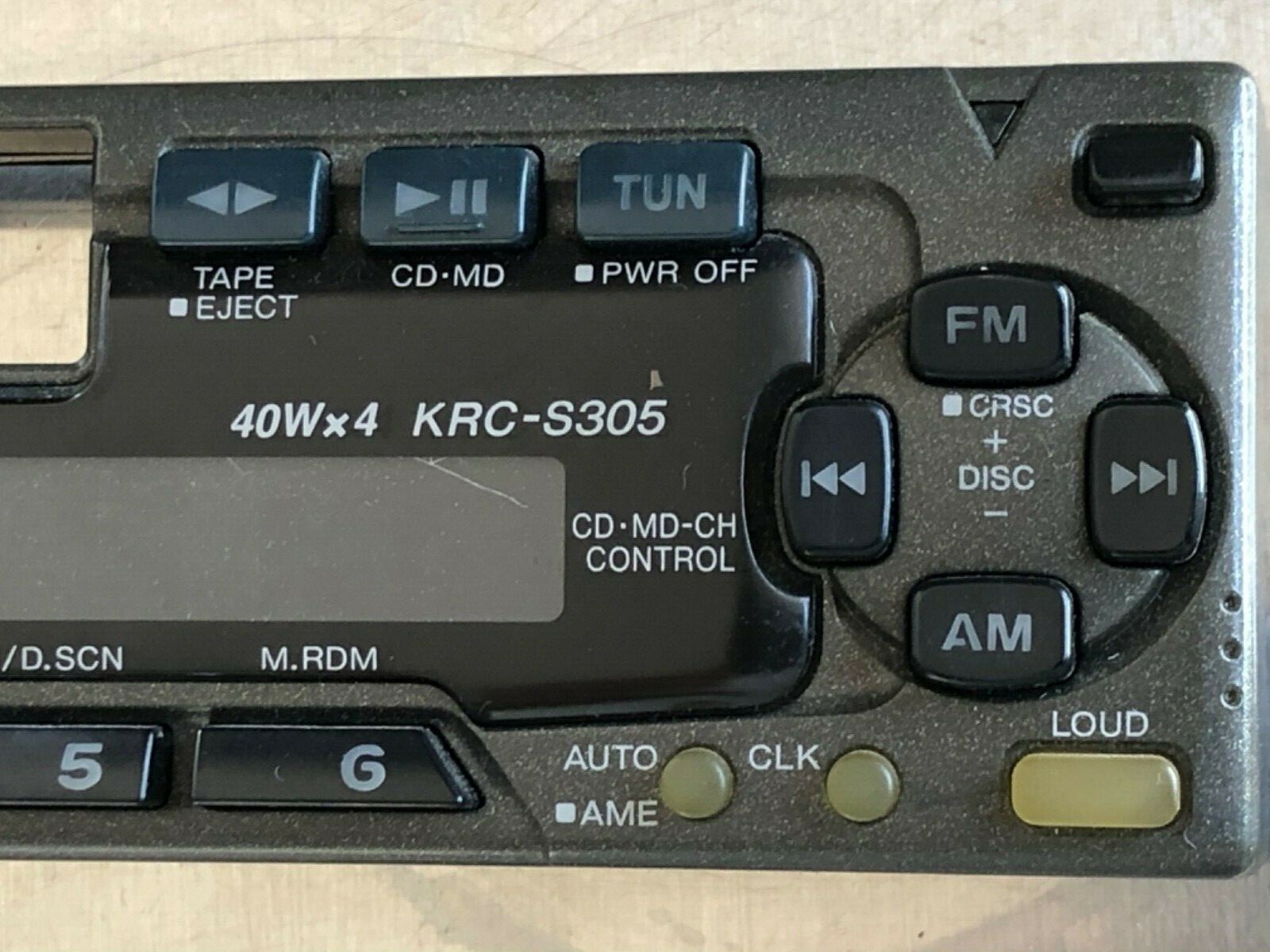 KENWOOD KRCS305 CAR STEREO CASSETTE KENWOOD KRCS305 FACEPLATE ONLY