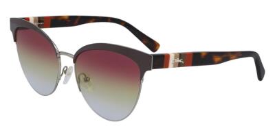 Longchamp Sunglasses Women\'s Half Rim LO111S Color 204 Chocolate Monel Size 55mm Sunglasses Longchamp LO111S 204 CHOCOLATE 55/17/145 WOMAN  main image 3