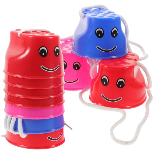5 Pairs Balance Buckets Stepping Stones For Kids Stilt Shoes Game Props