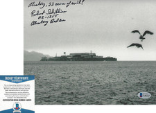 ROBERT SCHIBLINE FORMER ALCATRAZ INMATE 1355 SIGNED 8x10 PHOTO 4 BECKETT COA BAS