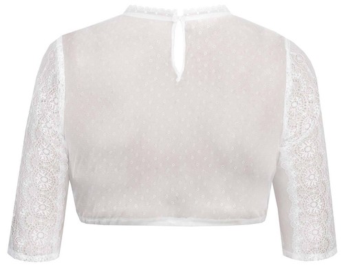 Dirndlbluse Gustina-Nova halbarm creme MarJo Dirndlblude hochgeschlossen - Bild 2 von 27