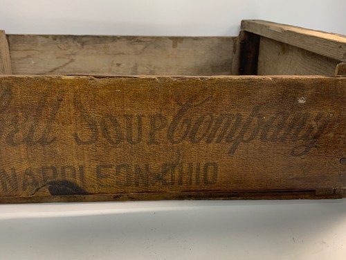 Vintage 1962 Campbell Soup Company Napoleon Ohio OH Wood Crate Box Distressed - Picture 3 of 19